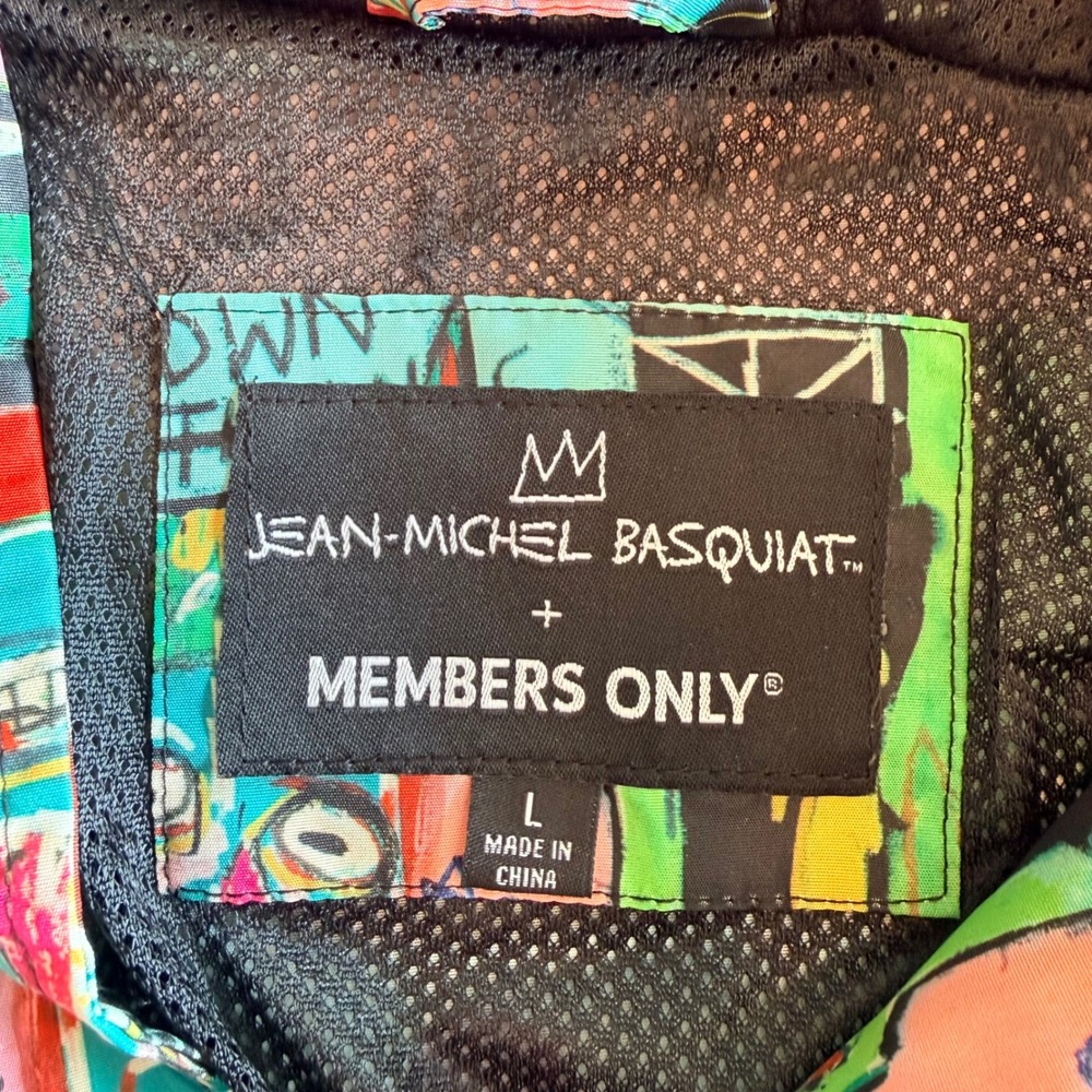 NWT Members Only x Jean-Michel Basquiat Windbreaker Jacket Men's Large AOP